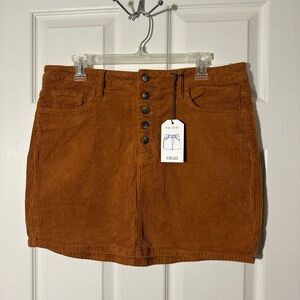 CELLO Women's Corduroy Mini Skirt